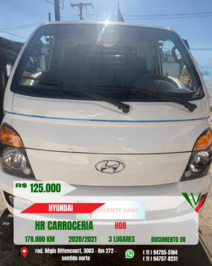 HYUNDAI HR 2.5 LONGO COM CAÇAMBA 4X2 16V 130CV TURBO INTERCOOLER