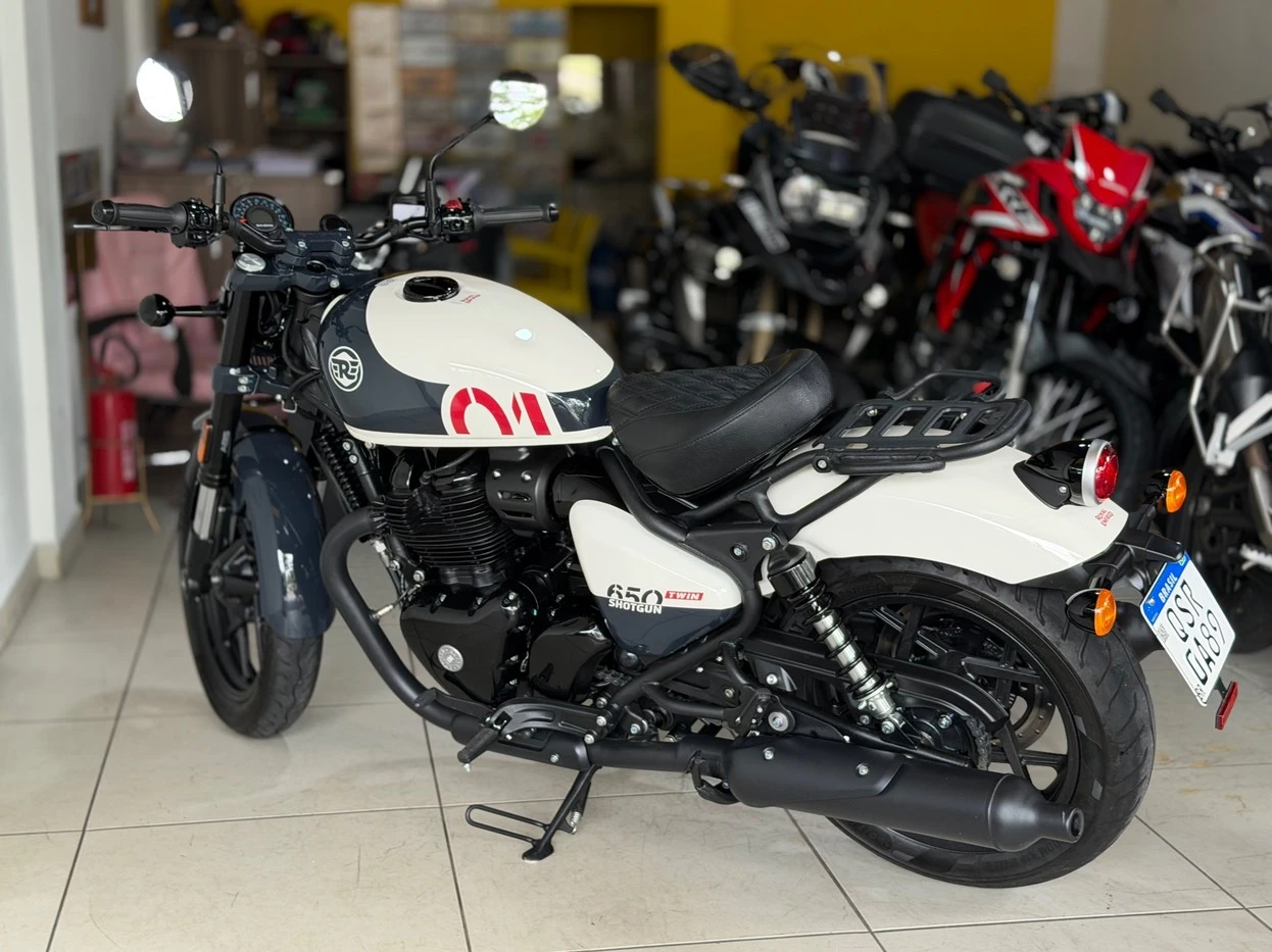 ROYAL ENFIELD SHOTGUN 650 STENCIL WHITE
