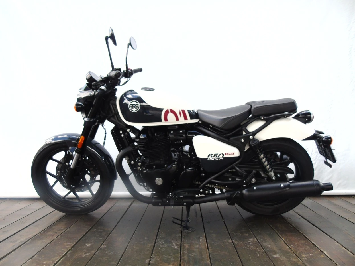 ROYAL ENFIELD SHOTGUN 650 STENCIL WHITE