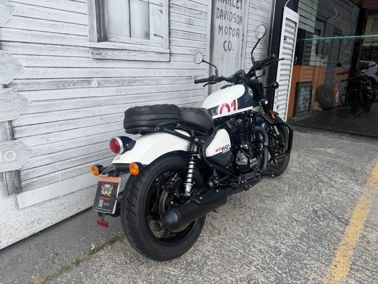 SHOTGUN 650 STENCIL WHITE 