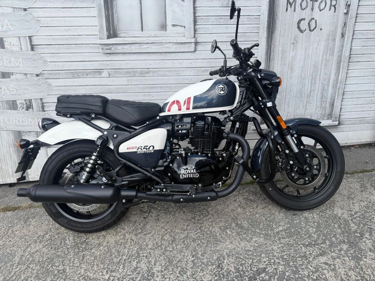 SHOTGUN 650 STENCIL WHITE 