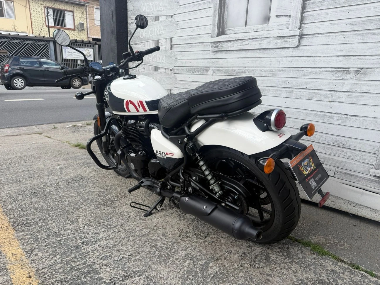 SHOTGUN 650 STENCIL WHITE 